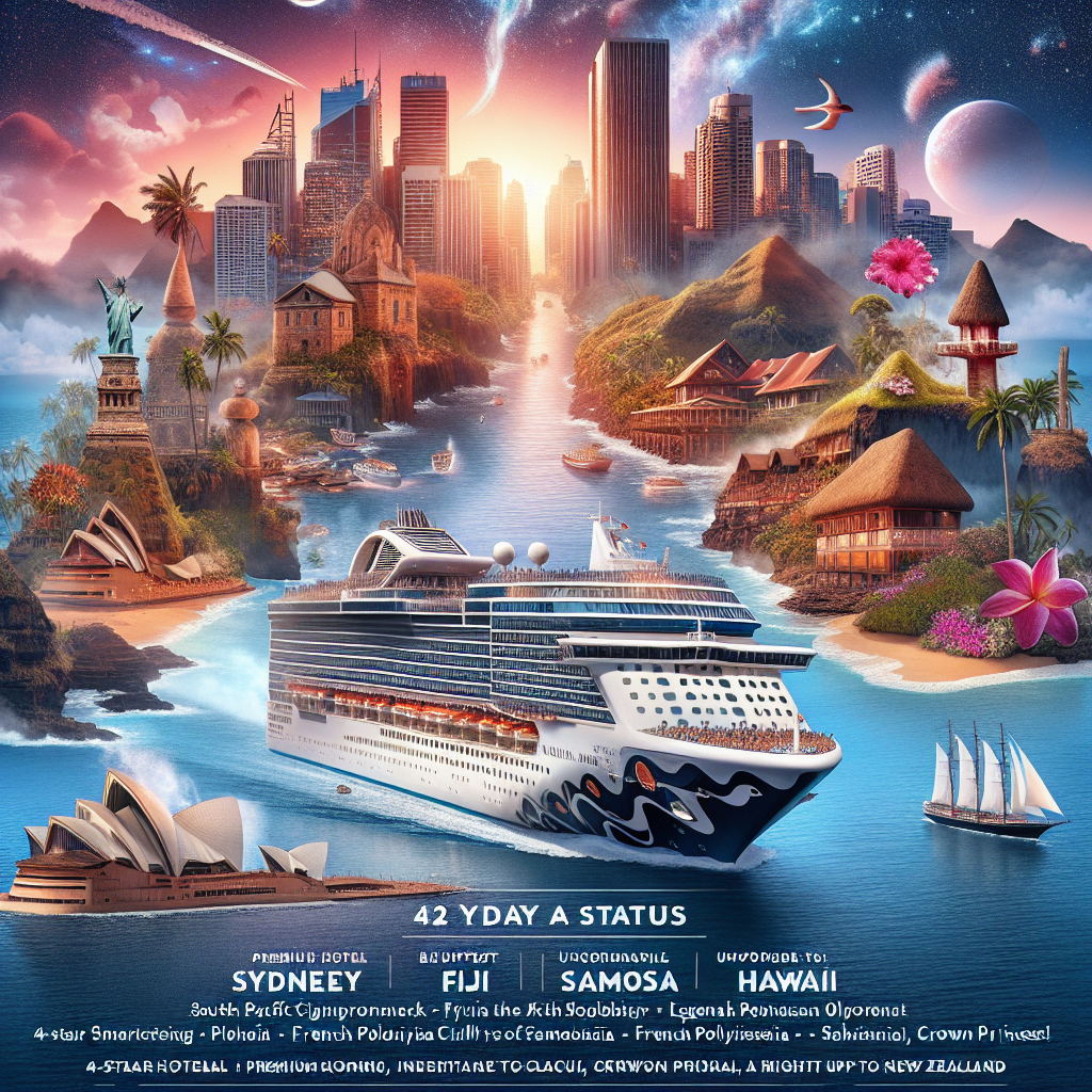 Kreuzfahrten Ozeanien & Hawaii: Kreuzfahrt mit der Crown Princess ab/an Sydney inkl. Vorprogramm in Sydney 42-tägig inkl. Flüge 4-Sterne-Hotel mit F