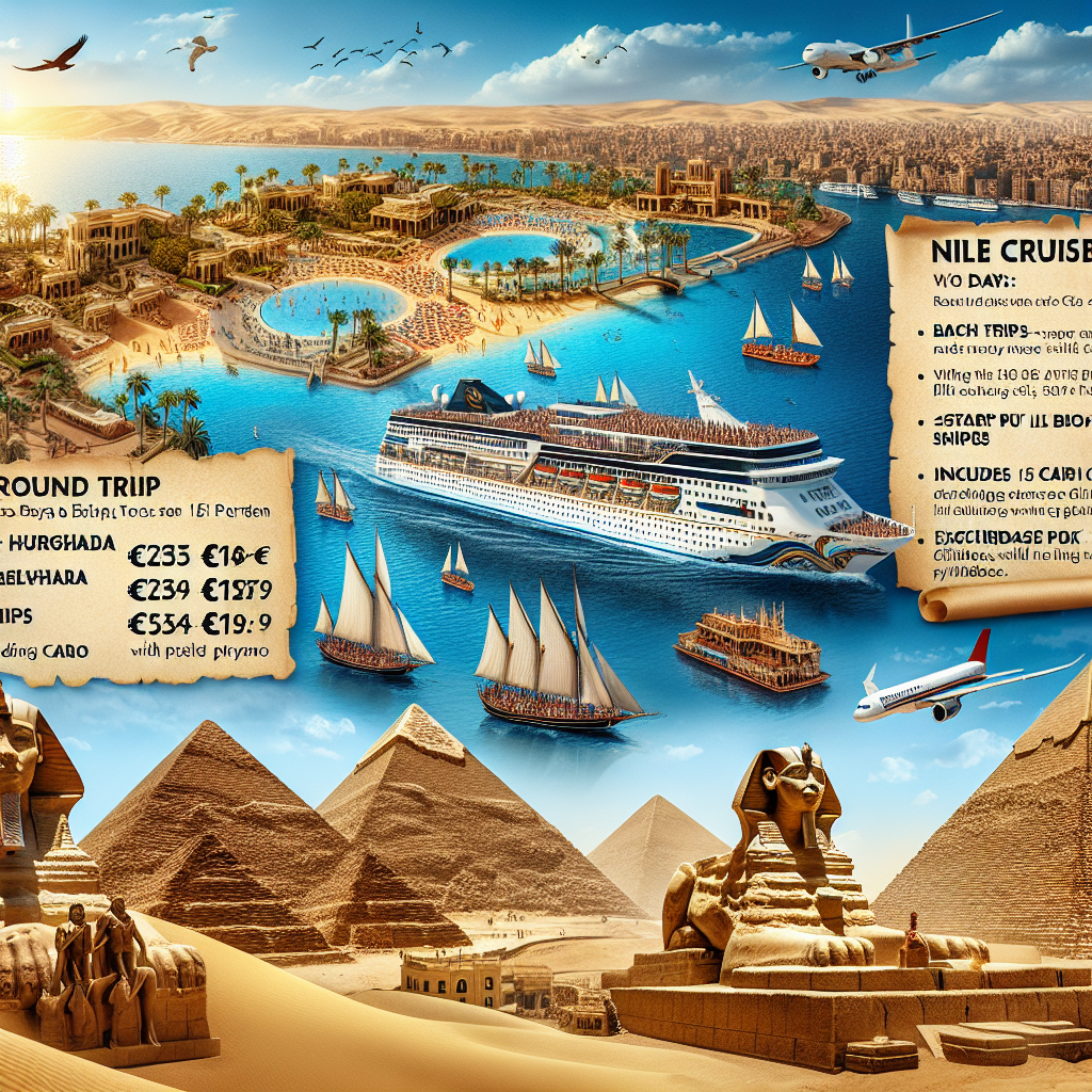 Rundreisen Ägypten: Badeurlaub in Hurghada, Nilkreuzfahrt ab/an Luxor & 2 Nächte Kairo inkl. Pyramiden 15-tägig inkl. Flüge 4-Sterne-Hotels mit Ve