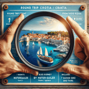 Rundreisen Kroatien: Blaue Reise per Rad & Motorsegler ab/an Rijeka 7 Nächte Motorsegler/-yacht mit Halbpension Inkl. 7 geführte Radtouren