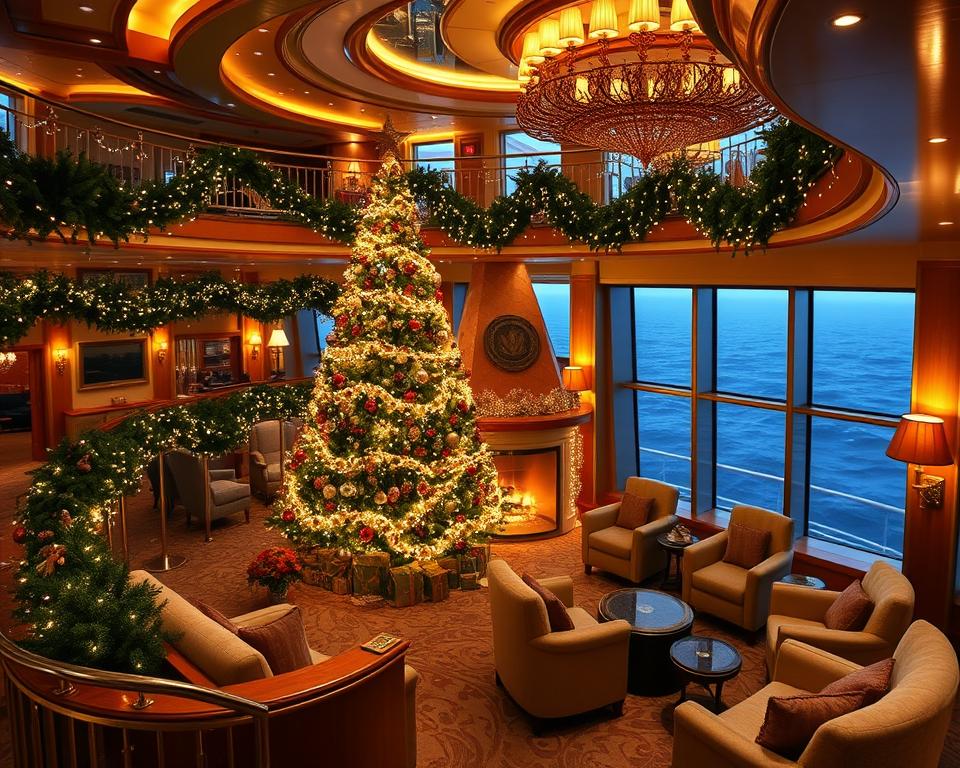 Festliche Dekoration an Bord